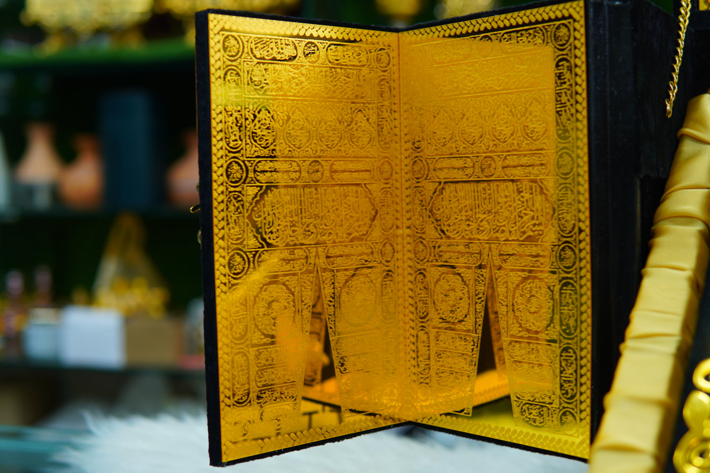 Golden & Black Khana Kaba Quran Pak Set