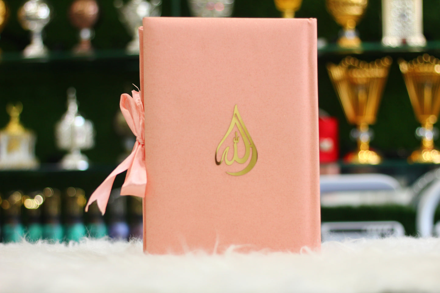 Pink Quran Pak with Ribbon Box and Fragrance Pages