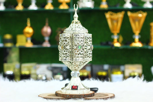 Silver Bahoor Burner - A Luxurious & Fragrant Incense Experience