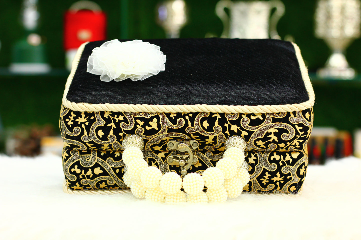 Black Fancy Briefcase Quran Pak with Tasbih Counter - A Sophisticated Package for Your Spiritual Journey