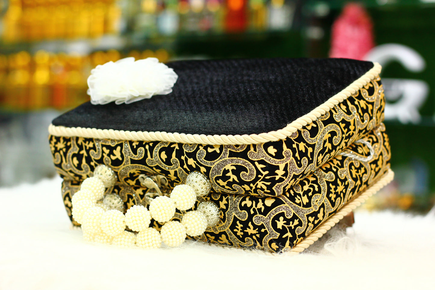 Black Fancy Briefcase Quran Pak with Tasbih Counter - A Sophisticated Package for Your Spiritual Journey