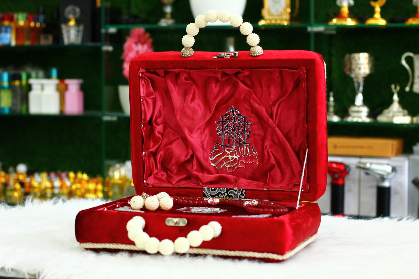 Red Antique Handmade Quran with Box - A Priceless Treasure of Spiritual Significance