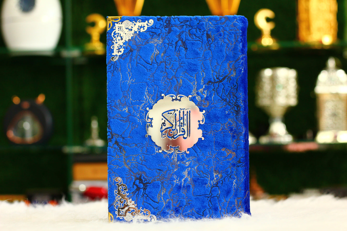 Blue Lightning Print Briefcase Box Quran - A Stylish and Functional Way to Carry Your Faith