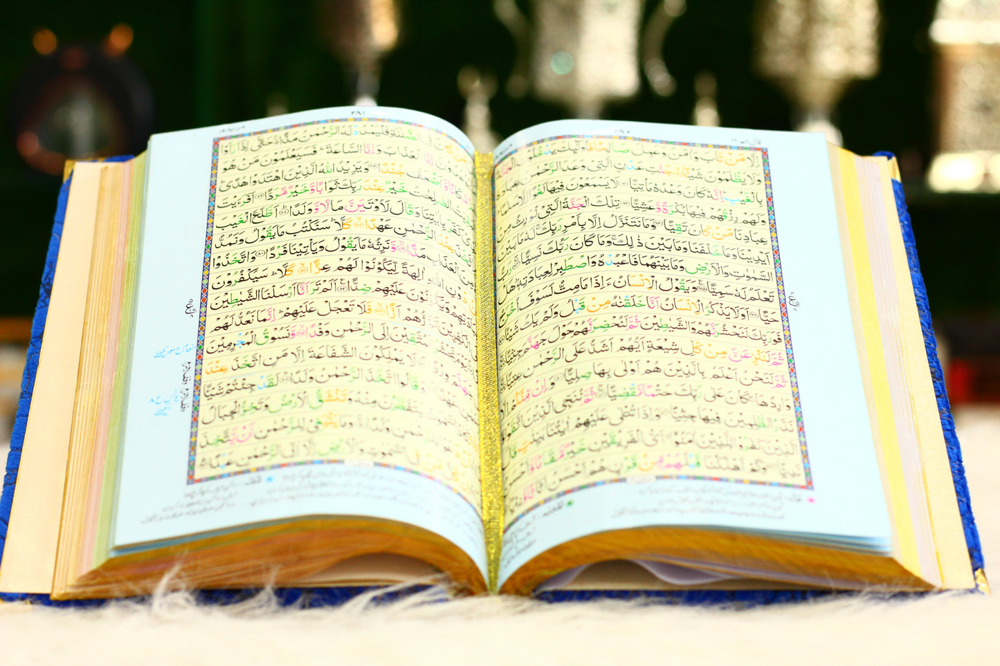 Blue Lightning Print Briefcase Box Quran - A Stylish and Functional Way to Carry Your Faith