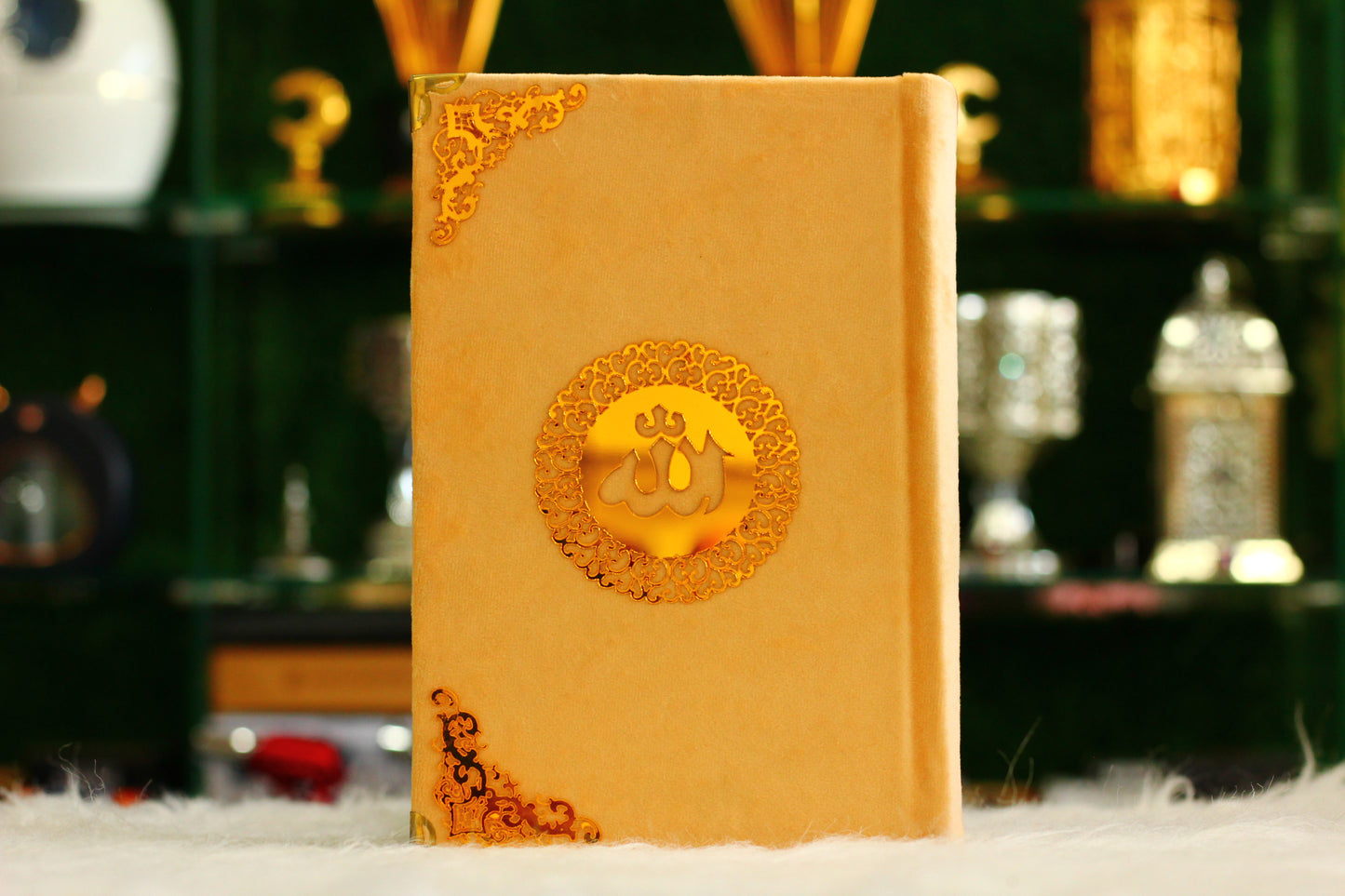 Peach Color Quran Pak with Box - A Soft and Serene Way to Carry Your Faith