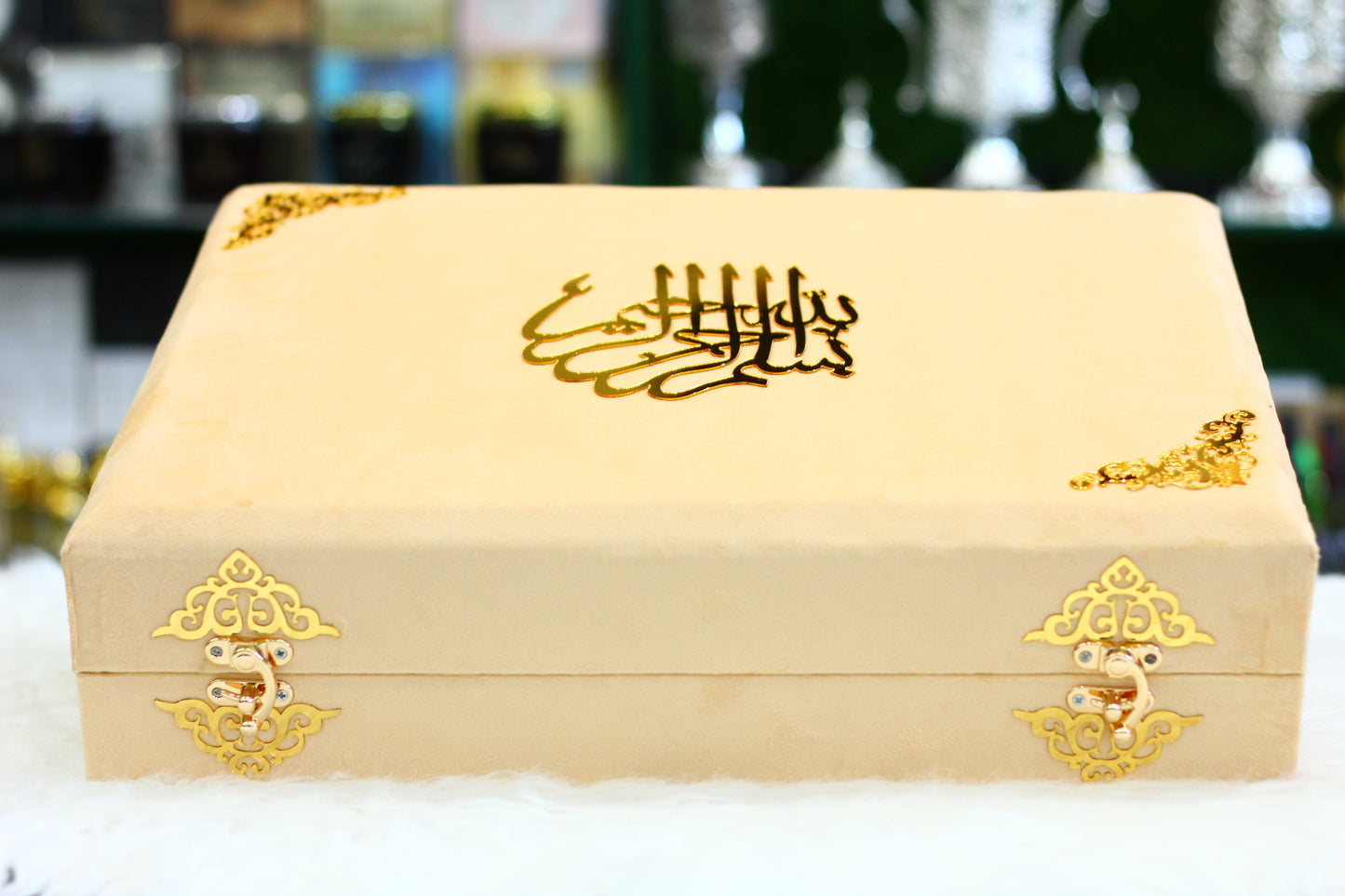 Peach Bridal Quran Pak Set with Jaynamaz - Premium Edition