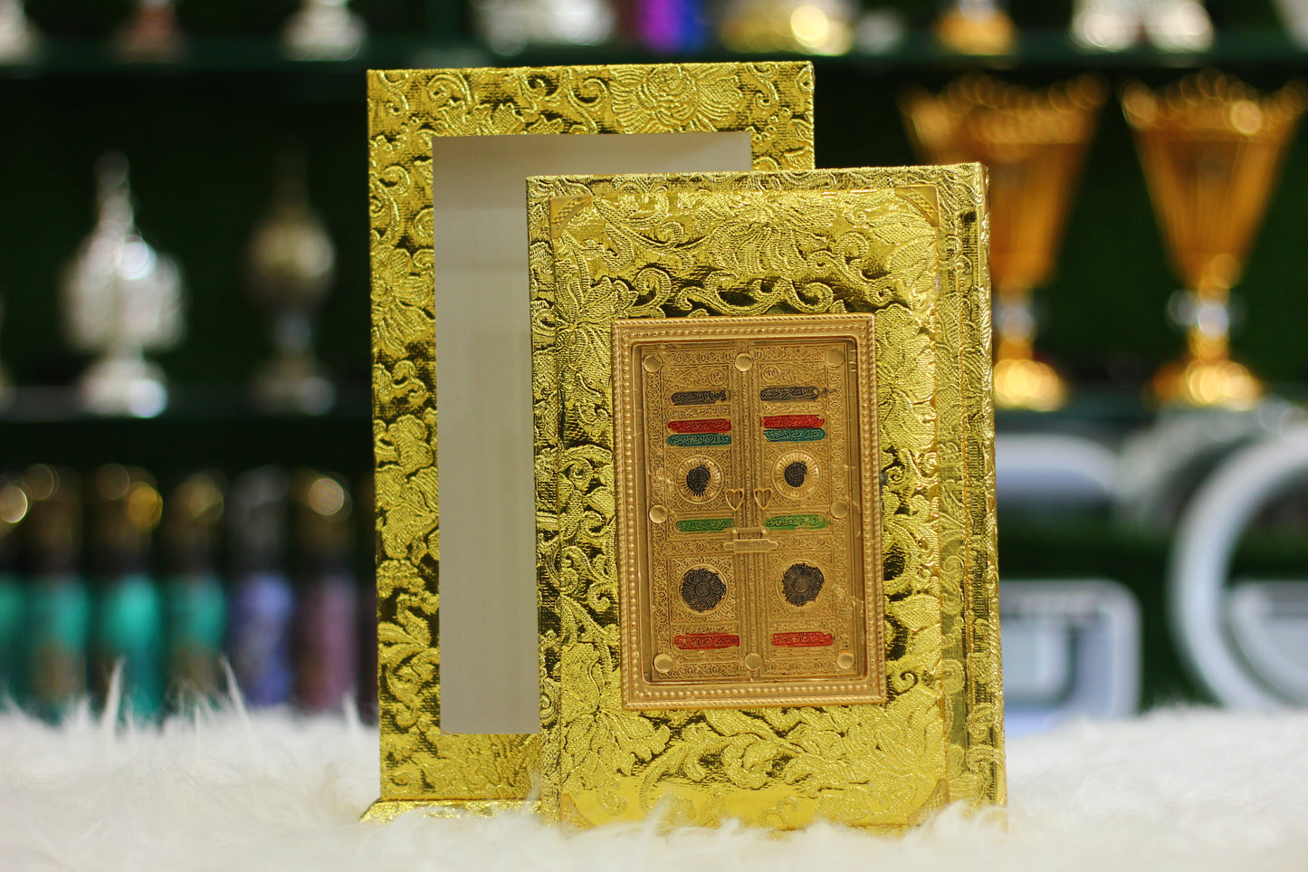 Golden Ghilaf-e-Kaba Design Quran Pak - Luxury Edition