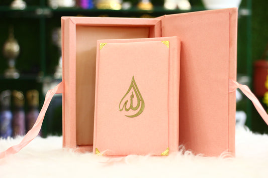 Pink Quran Pak with Ribbon Box and Fragrance Pages