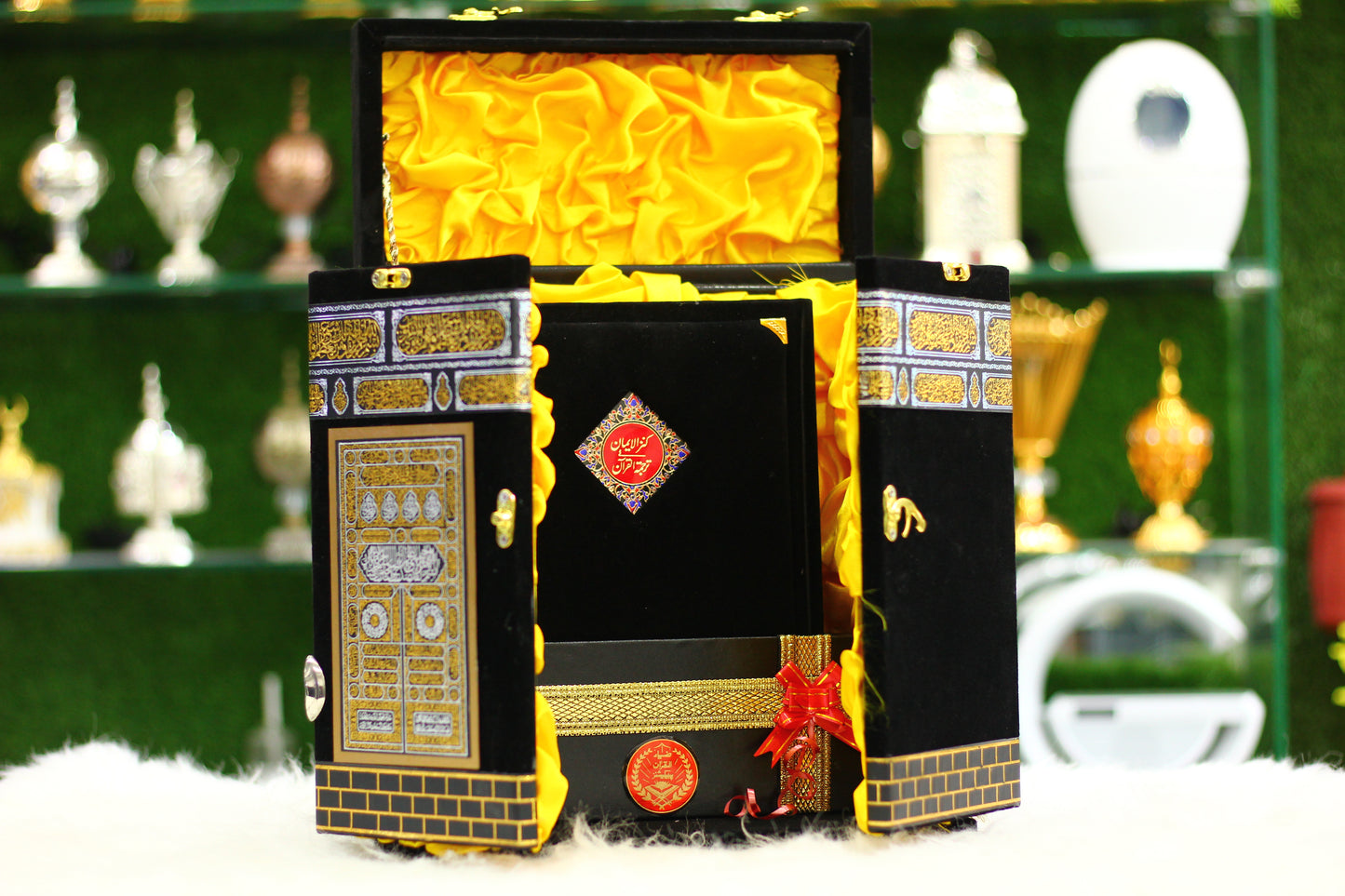 Black Khana Kaba Box Quran Pak - Premium Edition