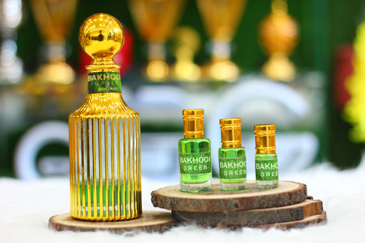Bahoor Green Attar - Fresh & Energizing Fragrance Oil
