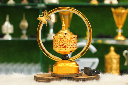 Ring Light Golden Bahoor Burner - A Modern & Fragrant Incense Experience