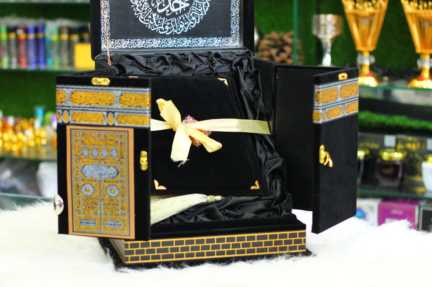 Black Khana Kaba Design Quran Pak with Box - A Luxurious & Sacred Gift