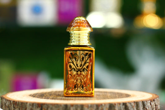 Fancy Empty Attar Bottle - Ornate Oil Container