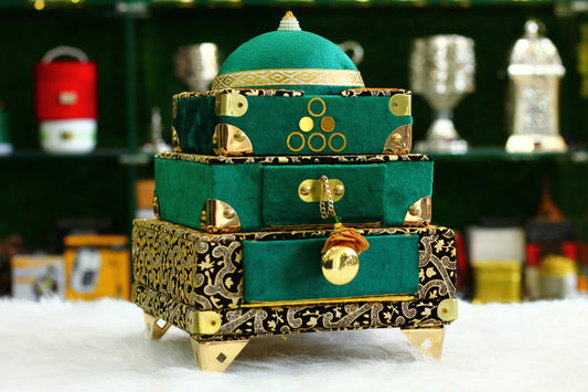 Green Gumbad Box Quran with Tasbih - A Sacred Package for Your Spiritual Growth