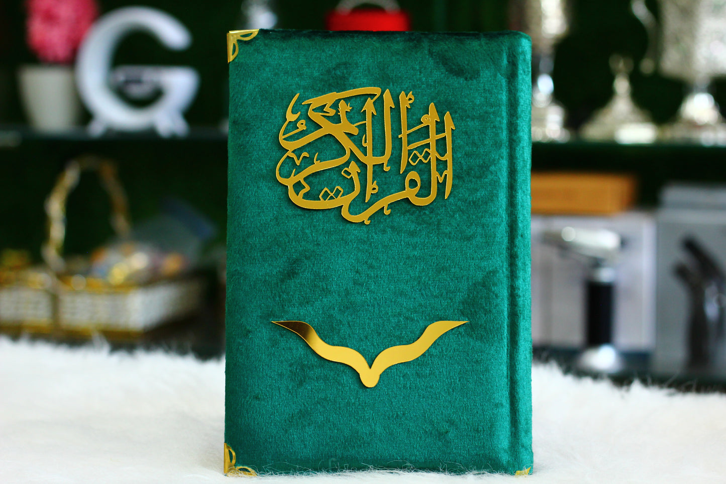 Green Quran Pak with Box, Counter, and Tasbih - A Sacred Package for Your Spiritual Growth