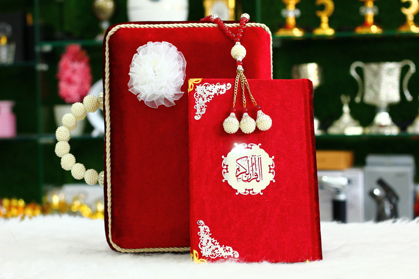 Red Antique Handmade Quran with Box - A Priceless Treasure of Spiritual Significance