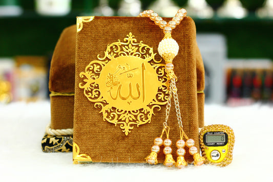 Mini Box Quran Pak with Counter and Tasbih - A Portable and Practical Package for Your Spiritual Growth
