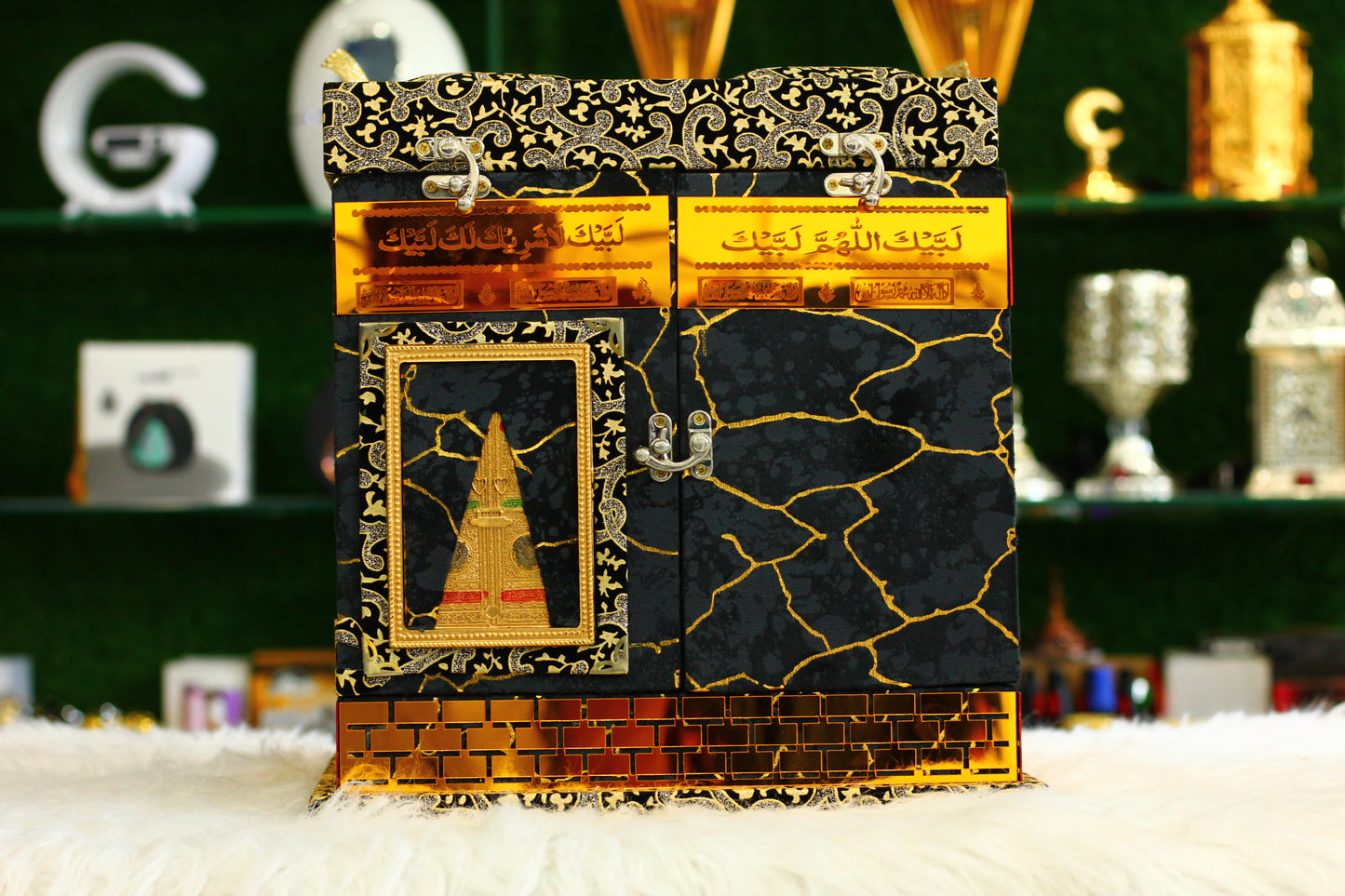 Khana Kaba Design Fancy New Box Quran Pak - A Sacred and Elegant Way to Carry Your Faith