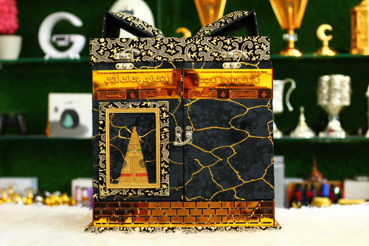 Khana Kaba Design Fancy New Box Quran Pak - A Sacred and Elegant Way to Carry Your Faith